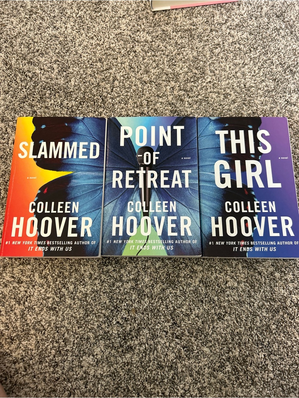 “Slammed” Series by Colleen Hoover, set of 3 paperback books, like new